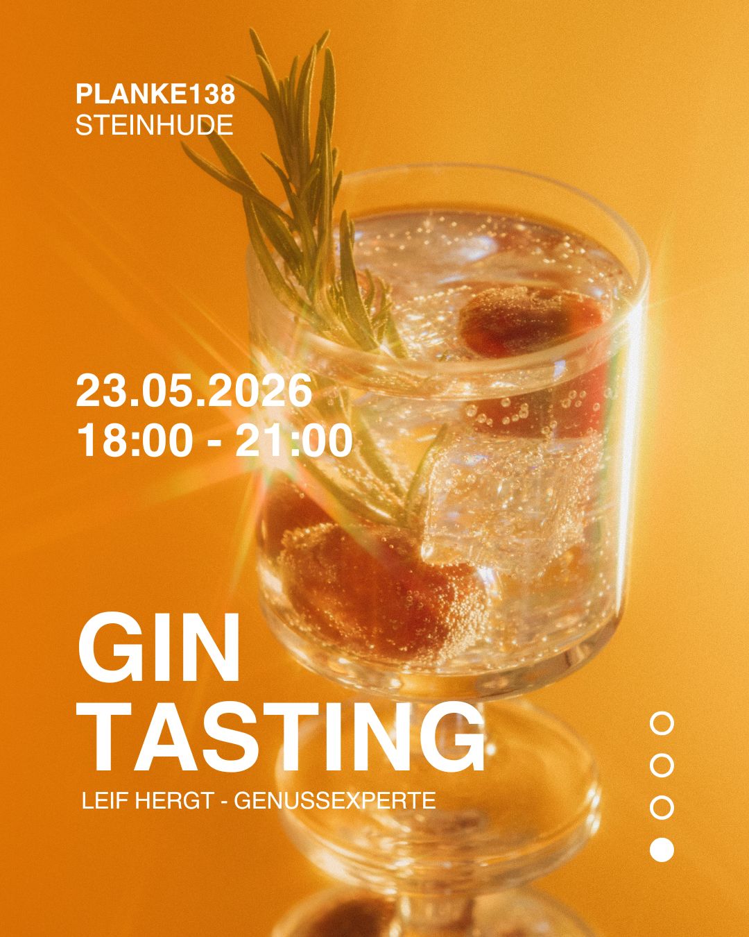 23.05.26 GIN TASTING mit Genussexperte LEIF HERGT